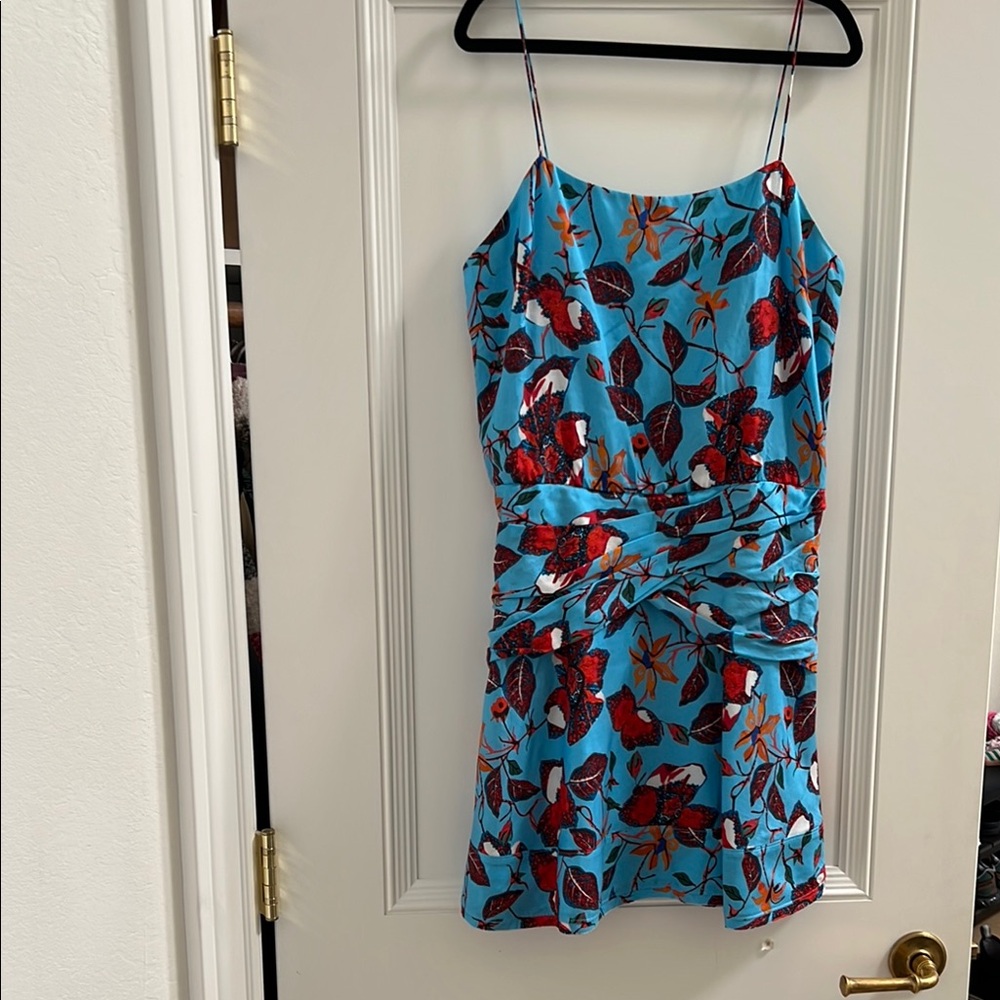Derek Lam 10 Crosby Floral Blue and Red Dress